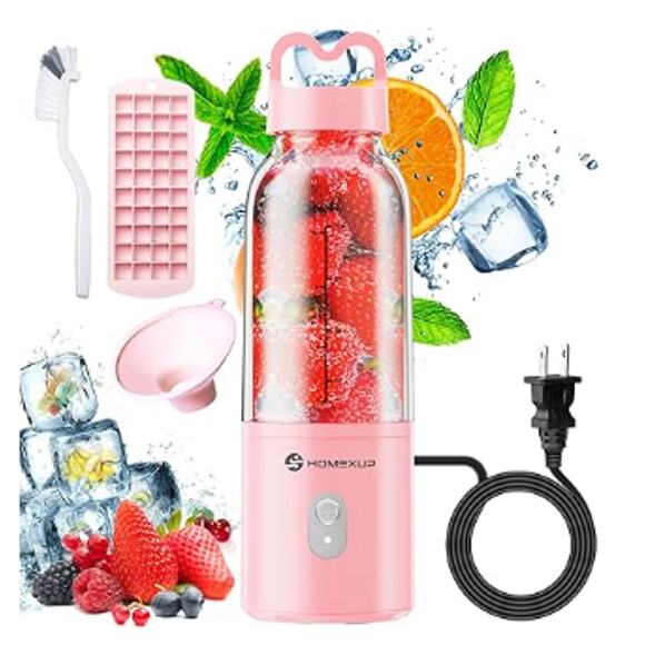 Portable Personal Compact Blender 17 OZ/500 ML Juicer, (Pink) - Picture 1 of 4